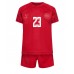 Fotballdrakt Barn Danmark Pierre-Emile Hojbjerg #23 Hjemmedraktsett VM 2022 Kortermet (+ Korte bukser)